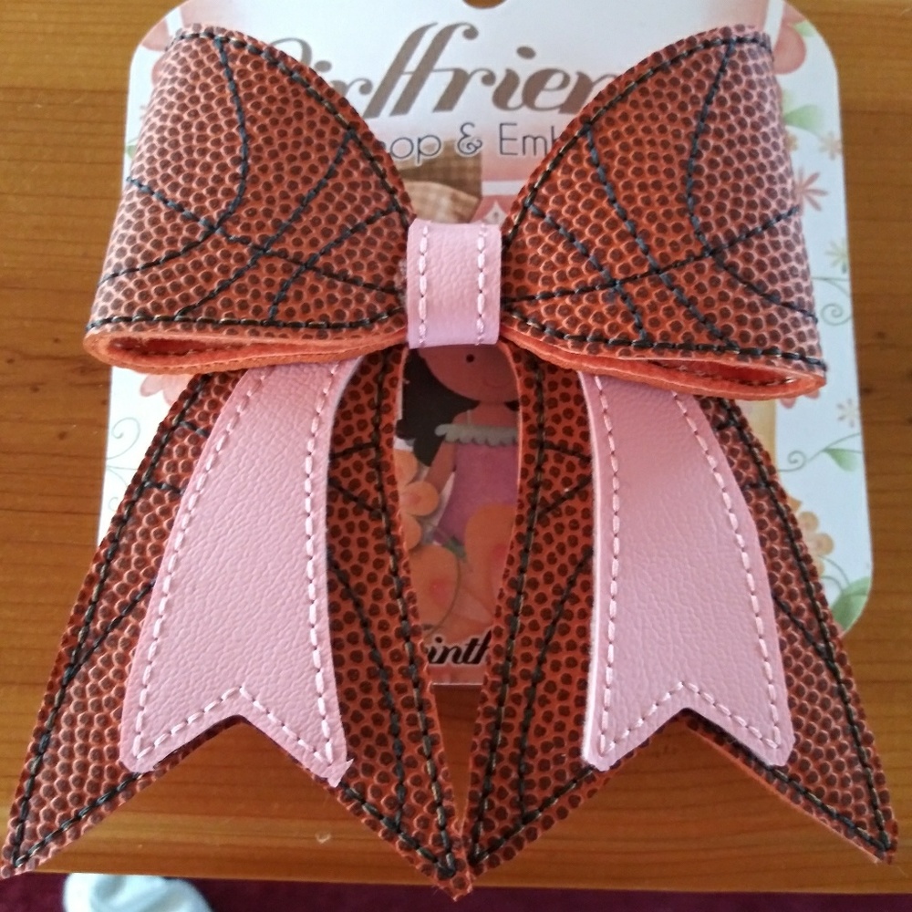 Basketball Cheer Hair Bow - Picture 1 of 1